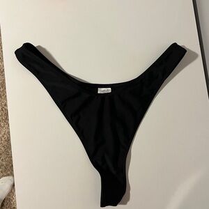 Black Thong Bikini Bottom XL Wild Fable